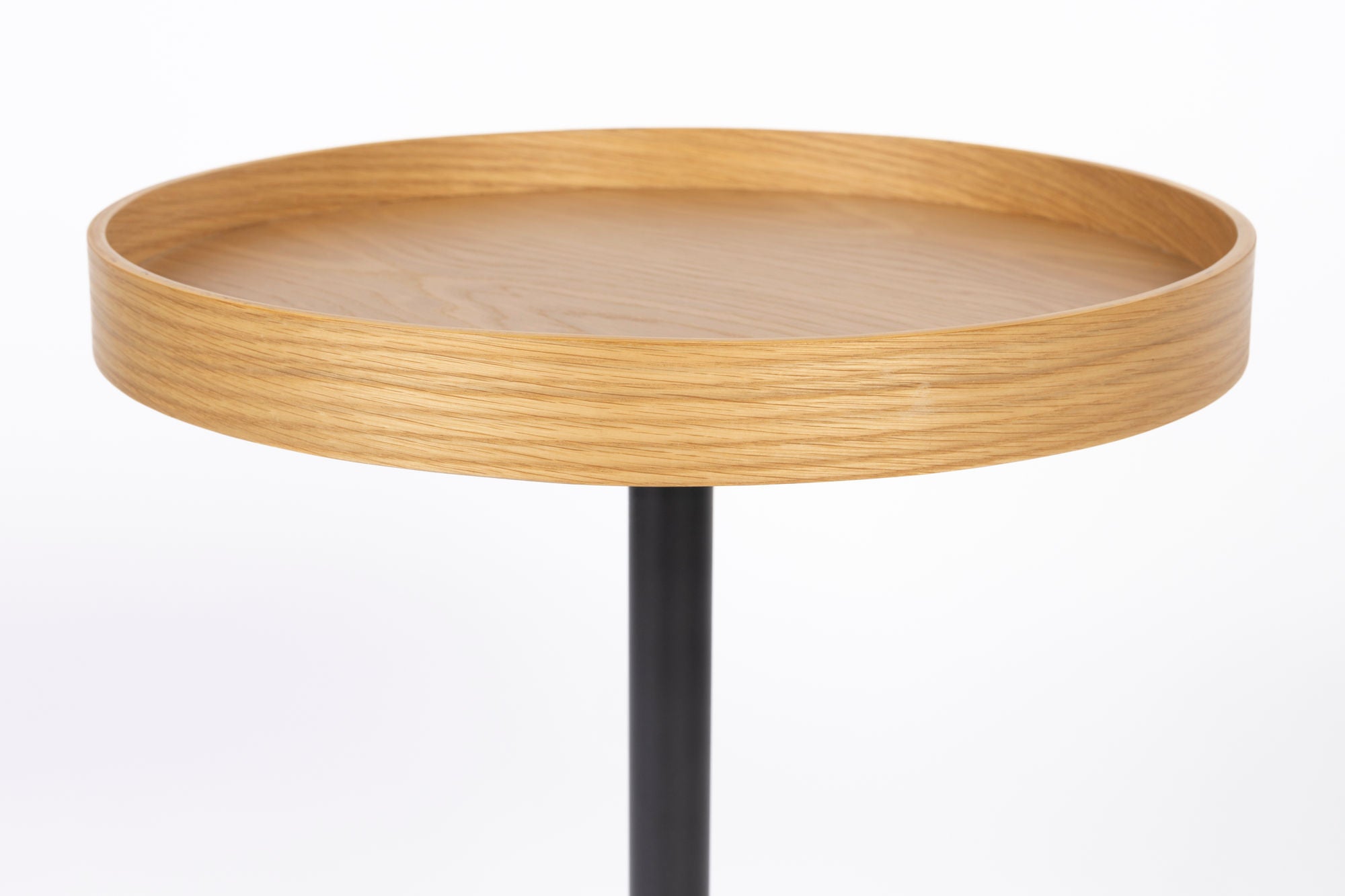 Yuri Natural Oak Wood Round Side Table Small